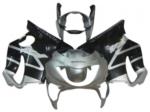 Migliori Carena Moto Honda CBR600 F4 1999-2000 - Argento Nero Lucido