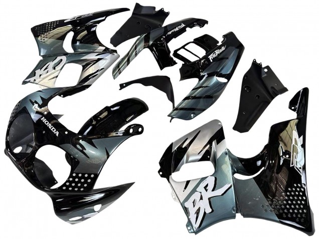 Migliori Carena Moto Honda CBR900RR 893 1992-1993 - Argento Nero Lucido