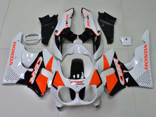 Migliori Carena Moto Honda CBR900RR 893 1992-1993 - Bianco Arancia Nero Lucido