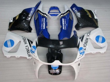 Migliori Carena Moto Honda CBR900RR 893 1994-1995 - Bianco Blu Nero Lucido Konica Minolta