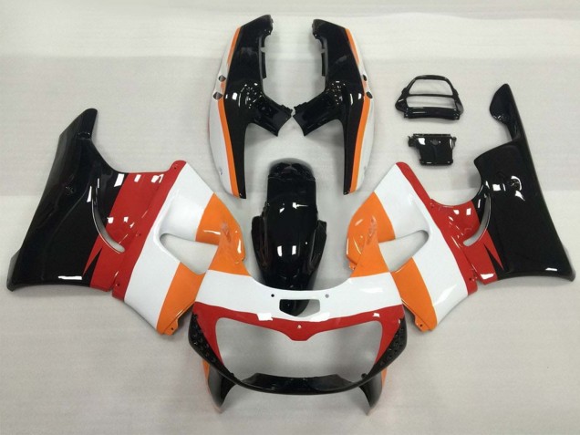 Migliori Carena Moto Honda CBR900RR 893 1994-1995 - Arancia Bianco Rosso Nero Lucido