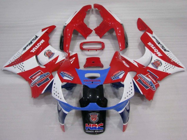 Migliori Carena Moto Honda CBR900RR 893 1994-1995 - Bianco Rosso Azzurro Chiaro Motul