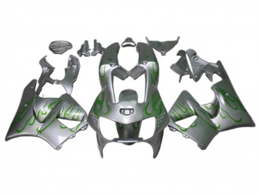Migliori Carena Moto Honda CBR900RR 919 1998-1999 - Argento Verde Fiamma