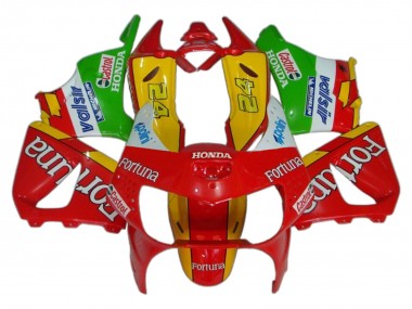 Migliori Carena Moto Honda CBR900RR 919 1998-1999 - Rosso Giallo Verde Bianco Fortuna Castrol