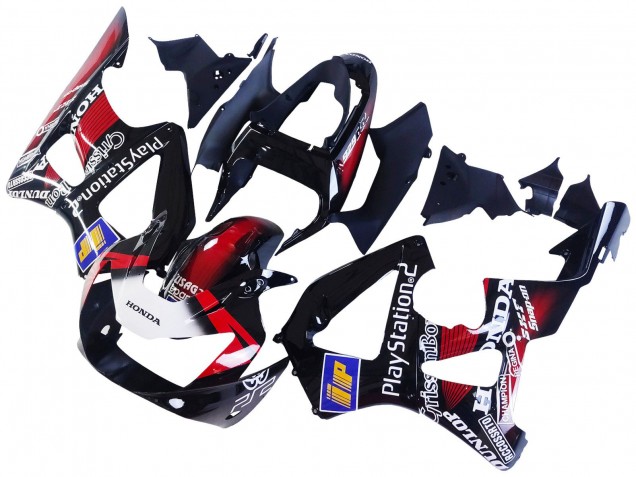 Migliori Carena Moto Honda CBR900RR 929 2000-2001 - Rosso Bianco Nero Lucido PlayStation 2