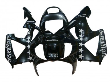 Migliori Carena Moto Honda CBR900RR 929 2000-2001 - Nero Lucido Bianco SevenStars
