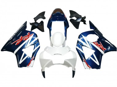 Migliori Carena Moto Honda CBR900RR 954 2002-2003 - Bianco Blu Scuro