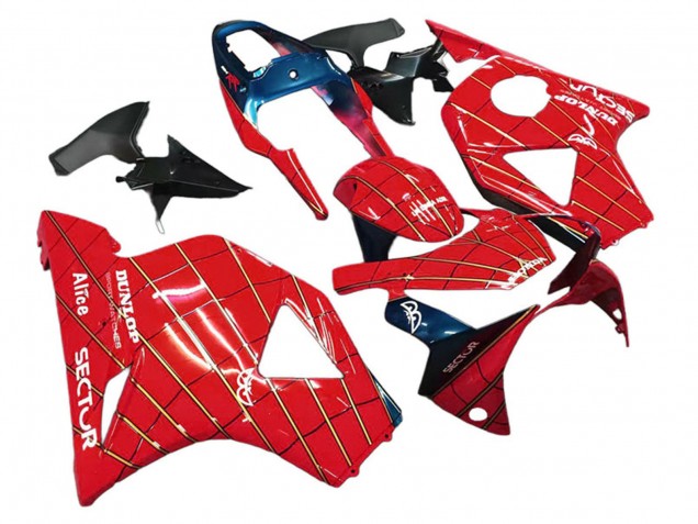 Migliori Carena Moto Honda CBR900RR 954 2002-2003 - Rosso Blu Scuro Dunlop
