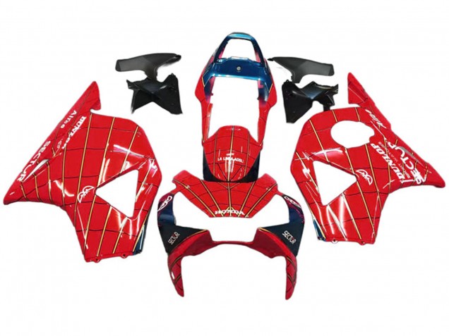 Migliori Carena Moto Honda CBR900RR 954 2002-2003 - Rosso Blu Scuro Dunlop