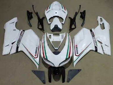 Migliori Carena Moto Ducati 1198 2007-2014 - Bianco Rosso Verde Nero Corse