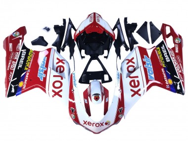 Migliori Carena Moto Ducati 848/1098/1198 2007-2014 - Bianco Rosso Nero Lucido Valsir Xerox