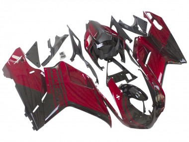 Migliori Carena Moto Ducati 848 2007-2014 - Rosso Nero Lucido
