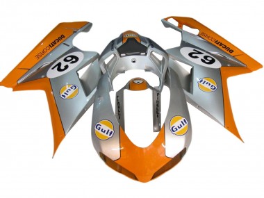 Migliori Carena Moto Ducati 848/1098/1198 2007-2014 - Argento Arancia Golfo 62