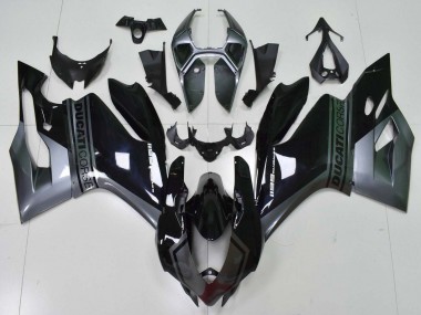 Migliori Carena Moto Ducati Panigale 1199 2011-2014 - Grigio Nero Lucido