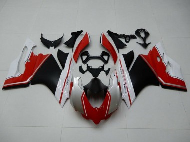 Migliori Carena Moto Ducati 1199 2011-2014 - Bianco Rosso Nero Opaco