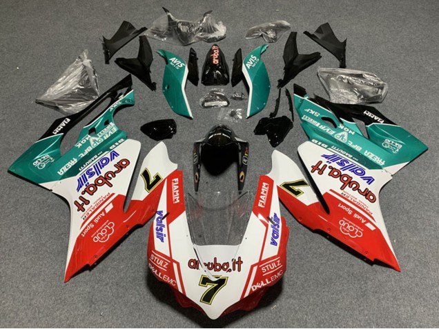 Migliori Carena Moto Ducati Panigale 899/1199 2011-2014 - Bianco Rosso Verde Nero Lucido Avis Valsir 7