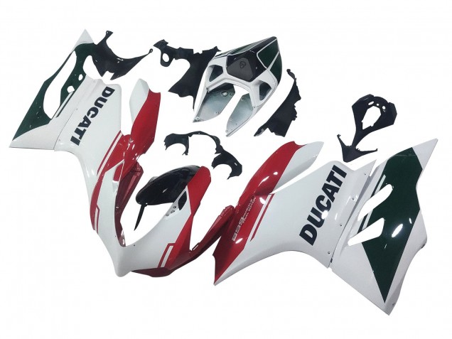 Migliori Carena Moto Ducati Panigale 899 2011-2014 - Bianco Rosso Nero Lucido