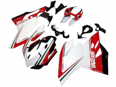 Migliori Carena Moto Ducati 1199 2011-2014 - Bianco Rosso Verde Nero Lucido