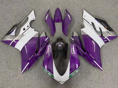 Migliori Carena Moto Ducati 959/1299 2015-2020 - Viola Bianco Nero Lucido Flex-Box
