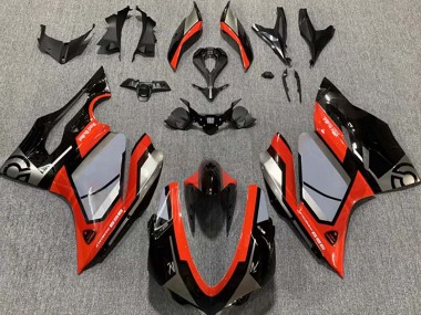Migliori Carena Moto Ducati 959 2015-2020 - Argento Rosso Nero Lucido