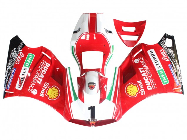 Migliori Carena Moto Ducati 748/916/996/998 1993-2005 - Bianco Rosso Giallo Verde Nero Lucido Performance