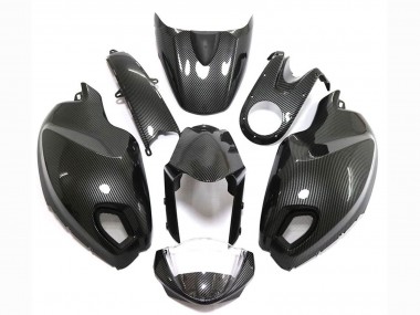 Migliori Carena Moto Ducati Monster 696 796 1100 1100S 2008-2012 - Nero Fibra di Carbonio Stile