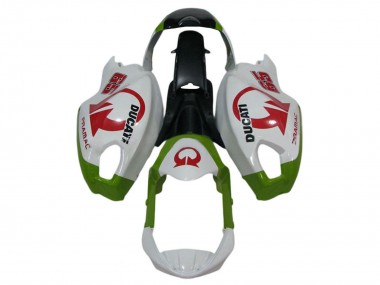 Migliori Carena Moto Ducati Monster 696 796 1100 1100S 2008-2012 - Bianco Verde Rosso Pramac