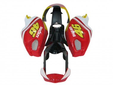 Migliori Carena Moto Ducati Monster 696 796 1100 1100S 2008-2012 - Bianco Rosso Nero Lucido Giallo 46