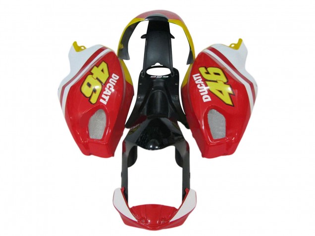 Migliori Carena Moto Ducati Monster 696 796 1100 1100S 2008-2012 - Bianco Rosso Nero Lucido Giallo 46