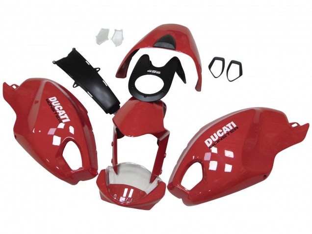Migliori Carena Moto Ducati Monster 696 796 1100 1100S 2008-2012 - Rosso Bianco