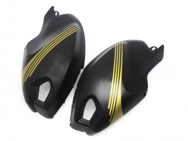 Migliori Carena Moto Ducati Monster 696 796 1100 1100S 2008-2012 - Nero Opaco Oro