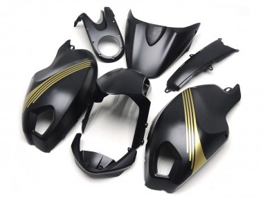 Migliori Carena Moto Ducati Monster 696 796 1100 1100S 2008-2012 - Nero Opaco Oro