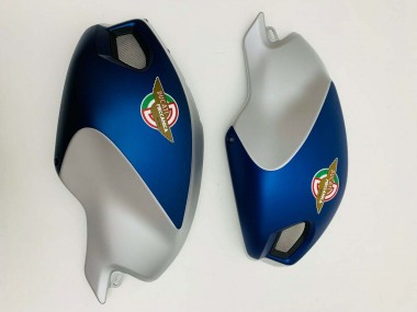 Migliori Carena Moto Ducati Monster 696 796 1100 1100S 2008-2012 - Blu Scuro Argento