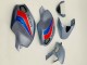 Migliori Carena Moto Ducati Monster 696 796 1100 1100S 2008-2012 - Argento Rosso Blu