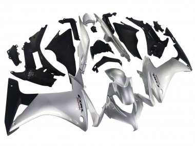 Migliori Carena Moto Honda CBR500R 2013-2015 - Argento Nero Lucido