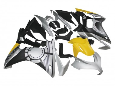 Migliori Carena Moto Honda CBR500R 2013-2015 - Argento Giallo Nero Opaco