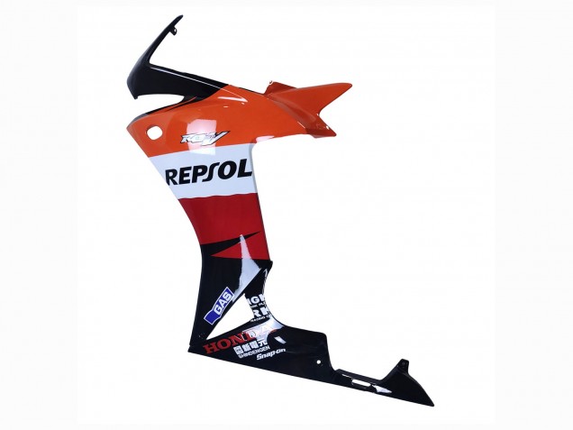Migliori Carena Moto Honda CBR500R 2013-2015 - Arancia Bianco Rosso Nero Lucido Repsol 3