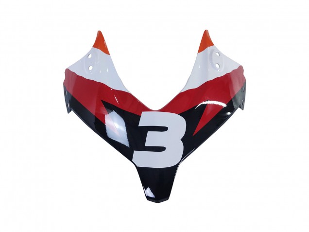 Migliori Carena Moto Honda CBR500R 2013-2015 - Arancia Bianco Rosso Nero Lucido Repsol 3