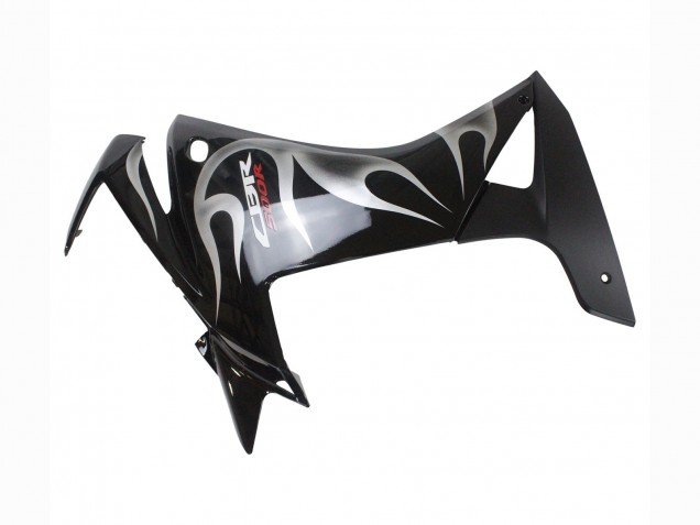 Migliori Carena Moto Honda CBR500R 2013-2015 - Nero Lucido Argento Fiamma