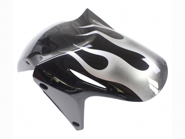 Migliori Carena Moto Honda CBR500R 2013-2015 - Nero Lucido Argento Fiamma