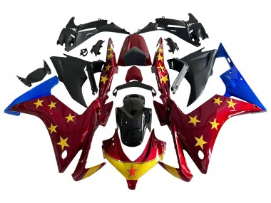Migliori Carena Moto Honda CBR500R 2013-2015 - Rosso Blu Giallo Stella