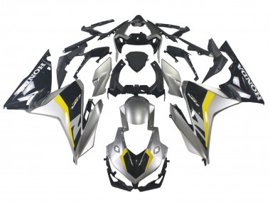 Migliori Carena Moto Honda CBR500R 2022-2023 - Argento Giallo Nero Lucido