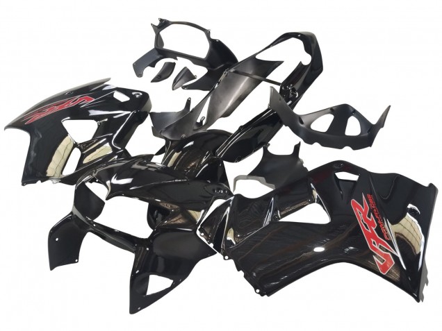 Migliori Carena Moto Honda VFR 800 1998-2001 - Nero Lucido Rosso Decal