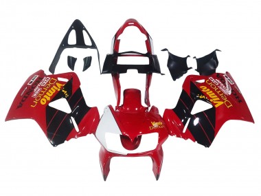 Migliori Carena Moto Honda VFR 800 1998-2001 - Rosso Bianco Nero Lucido Vimto
