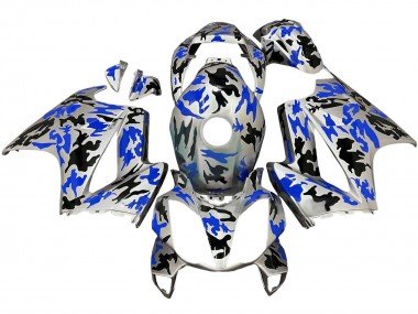 Migliori Carena Moto Honda VFR 800 2002-2013 - Argento Nero Blu Camouflage