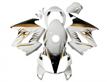 Migliori Carena Moto Honda VFR 800 2002-2013 - Bianco Oro Fiamma
