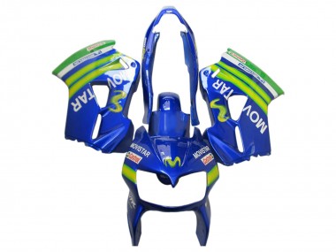 Migliori Carena Moto Honda VFR 800 2002-2013 - Blu Verde Bianco MoviStar Castrol