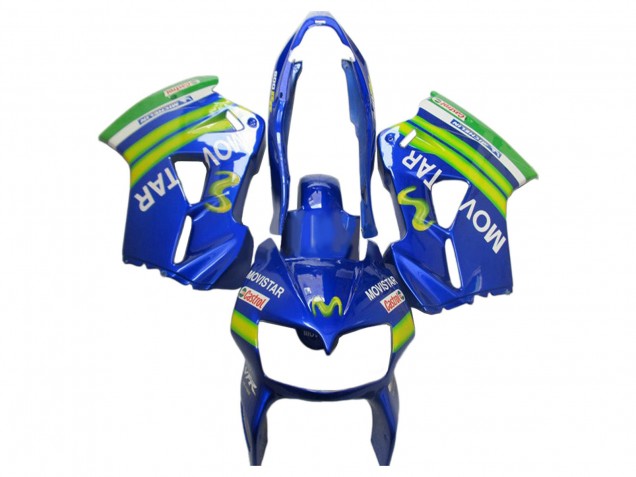 Migliori Carena Moto Honda VFR 800 2002-2013 - Blu Verde Bianco MoviStar Castrol