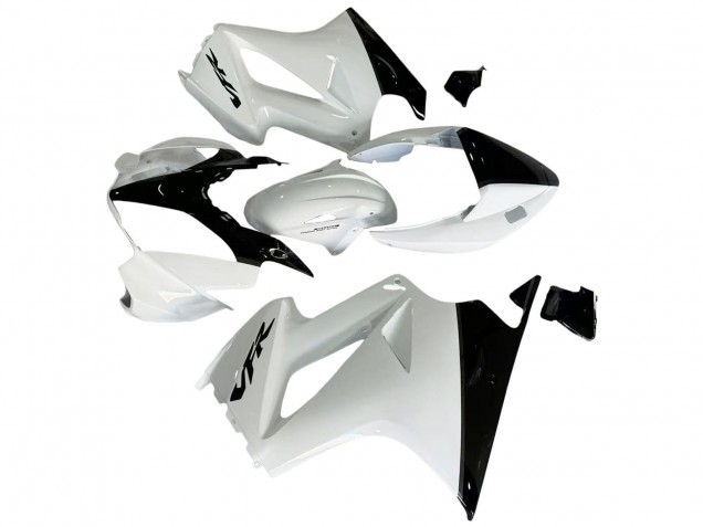 Migliori Carena Moto Honda VFR 800 2002-2013 - Bianco Perla Nero Lucido Decal