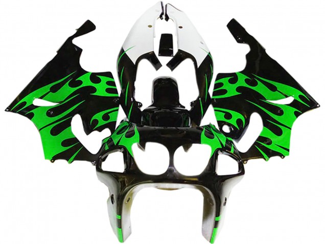 Migliori Carena Moto Kawasaki ZX7R 1996-2003 - Verde Nero Lucido Bianco